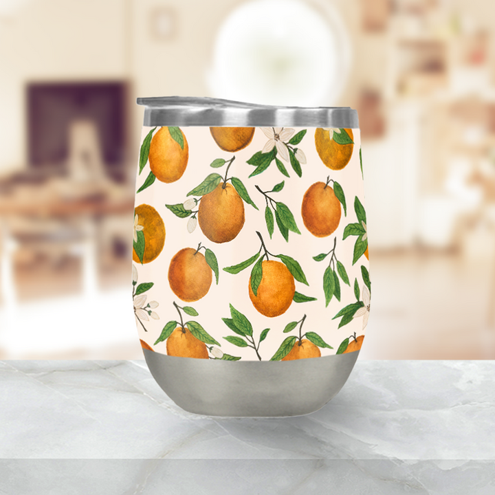 Orange Blossom Stemless Wine Tumbler