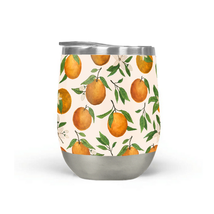 Orange Blossom Stemless Wine Tumbler