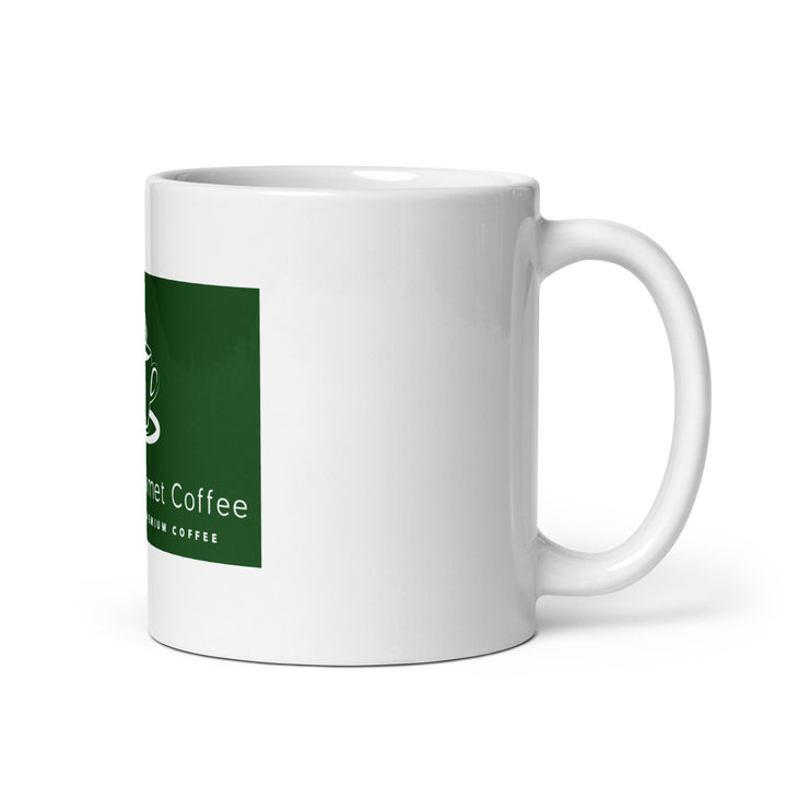 White glossy mug
